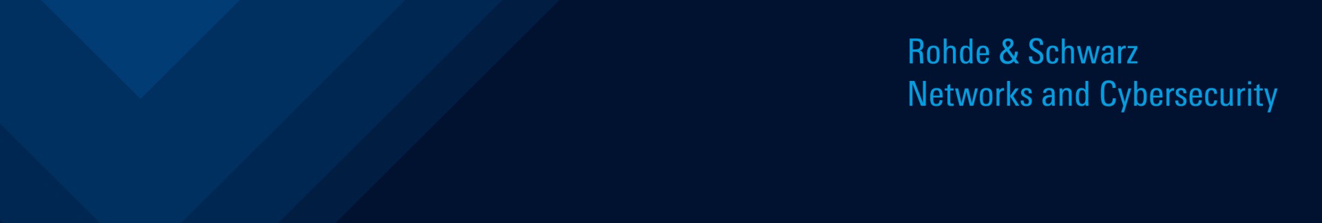 Rohde & Schwarz Networks and Cybersecurity banner